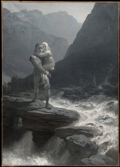 Frithiof e Ingeborg (da saga de Frithiof) de August Malmström