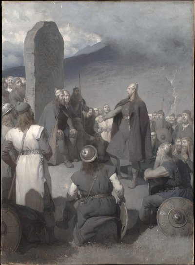 O namoro de Frithiof (da «Saga de Frithiof») de August Malmström