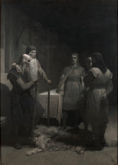 Saga de Frithiof: Rei Bele e Thorsten Vikingsson, década de 1880. de August Malmström