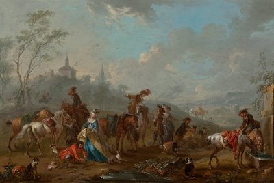 Partida para a caça de August Querfurt