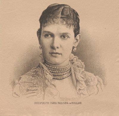 Grã-duquesa Maria Pavlovna da Rússia 1854-1920, 1882. de August Schubert