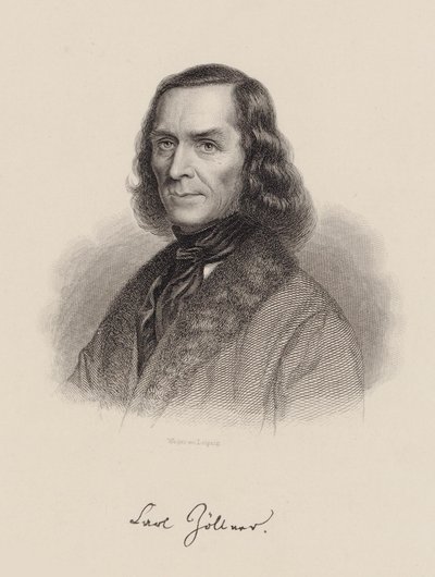 Retrato do compositor Carl Friedrich Zöllner 1800-1860, c. 1850. de August Weger