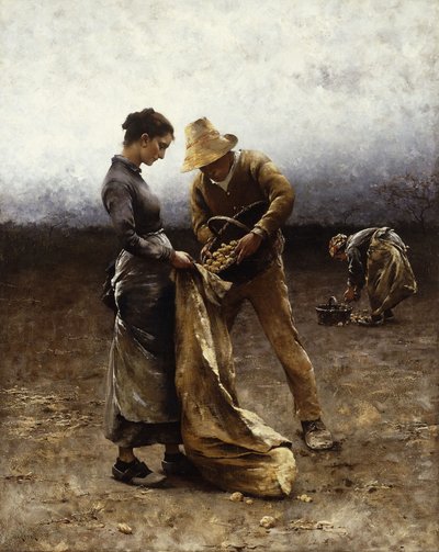 Os recolhedores de batata, de August Wilhelm Nikolaus Hagborg