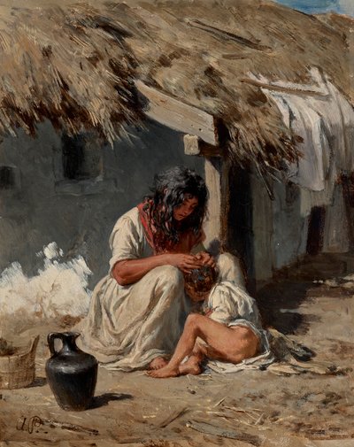 Ídolo da aldeia húngara de August von Pettenkofen
