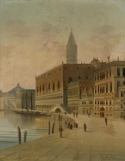 Riva dei Schiavoni Veneza de August von Siegen