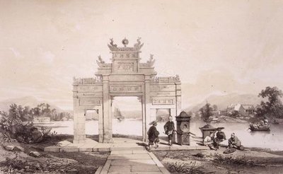 Arco Triunfal no Canal Macao-Cantão, placa 19 de 