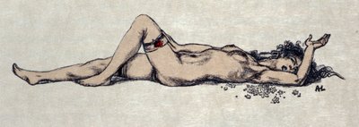 Mulher nua deitada de Auguste (after) Leroux