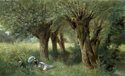 A.Alonge, No Prado - Pintura, 1880 de Auguste Allonge