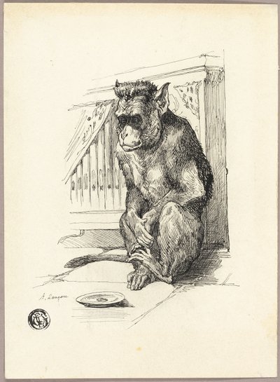 Macaco pedinte de Auguste Andre Lancon