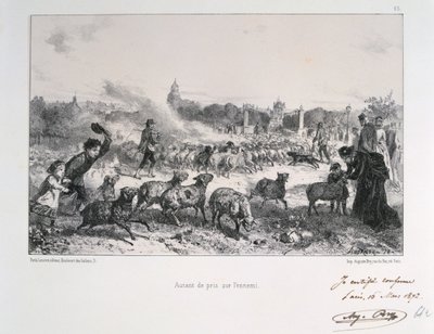 Por mais que retirado do inimigo, Guerra Franco-Prussiana, 1870 1872 de Auguste Bry