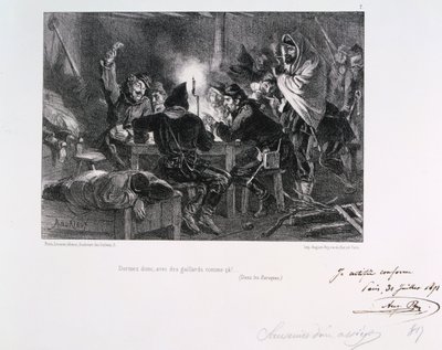Durma, portanto, com companheiros assim!, Cerco a Paris, 1870-1871 1871 de Auguste Bry