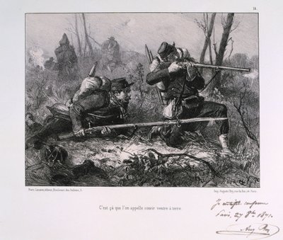 Soldados franceses, cerco de Paris, 1871 de Auguste Bry