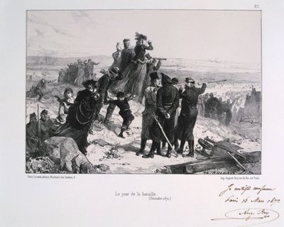 Le Jour du Bataille O Dia da Batalha, Cerco a Paris, Guerra Franco-Prussiana, 1870 1871 de Auguste Bry