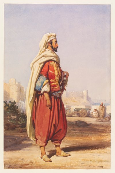 Um Amir marroquino de Auguste Delacroix
