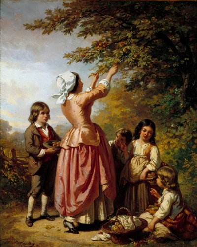 Apanhar. Pintura de Auguste Delacroix (1809-1868) de Auguste Delacroix