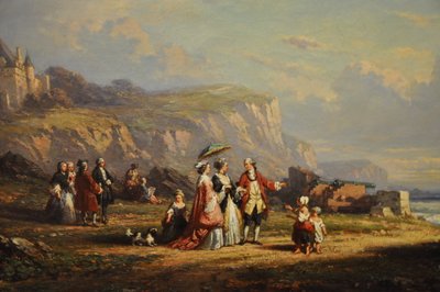 Promenade sur la grève, pormenor de Auguste Delacroix