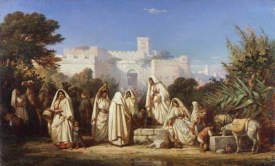 O Poço do Casbah em Tânger (óleo sobre tela) de Auguste Delacroix