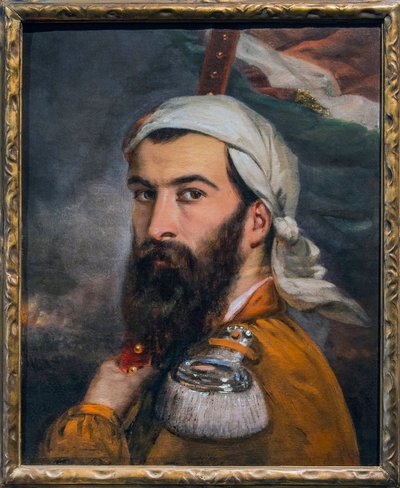 Giuseppe Garibaldi após a batalha de Morazzone 1848 - pintura de Auguste ESTIENNE (1807 - 1882) Paris - Musee de l