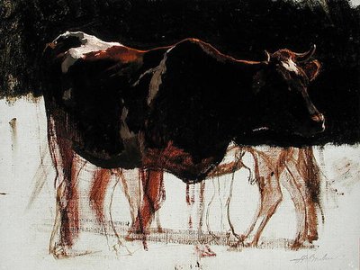 Estudo do Gado (óleo sobre tela) de Auguste Francois Bonheur
