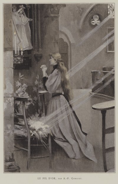 Ilustração para Le Fil dOr, de Henry Greville de Auguste Francois Gorguet