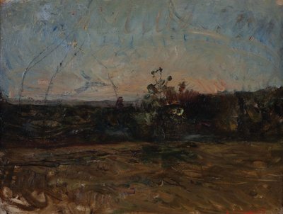 Paisagem do século XIX (Óleo sobre tela montado sobre madeira) de Auguste Francois Ravier