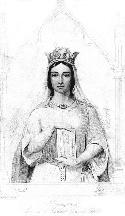 Berengaria de Navarra c1164-1230, rainha consorte do rei Ricardo I 1157-1199, 1844 de Auguste Hervieu