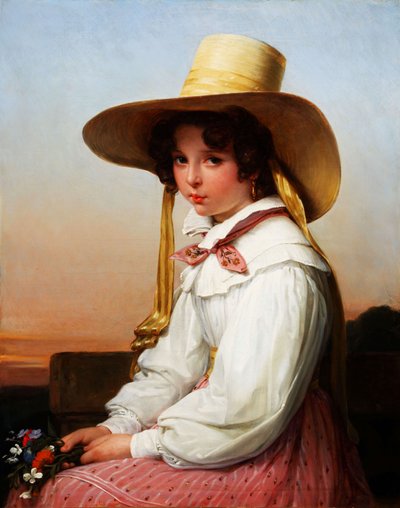 Retrato de Nency Destouches 1829 (óleo sobre tela) de Auguste Jean Baptiste Vinchon