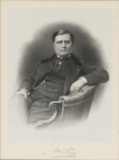 Retrato de Alexandre Florian Joseph, Conde Colonna-Walewski 1810-1868 de Auguste Lemoine