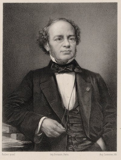 Retrato do compositor Jacques Fromental Halévy 1799-1862. de Auguste Lemoine