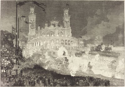 14 de julho. Iluminação do Palácio do Trocadero de Auguste Lepere