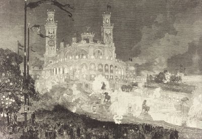 14 de julho. Iluminação do Palais du Trocadéro, 1883. de Auguste Lepere