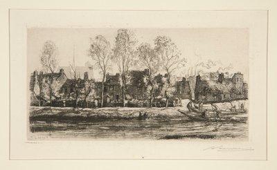 Bords de la Somme ? Amiens (Bancos do Somme em Amiens) de Auguste Lepere