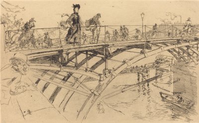 Ponte das Artes Le pont des Arts, 1890. de Auguste Lepere