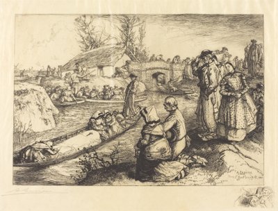 Enterro no pântano de Vendeen Um enterro no pântano de Vendeen, 1901. de Auguste Lepere