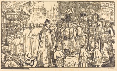 Procissão de Corpus Christi em Nantes de Auguste Lepere