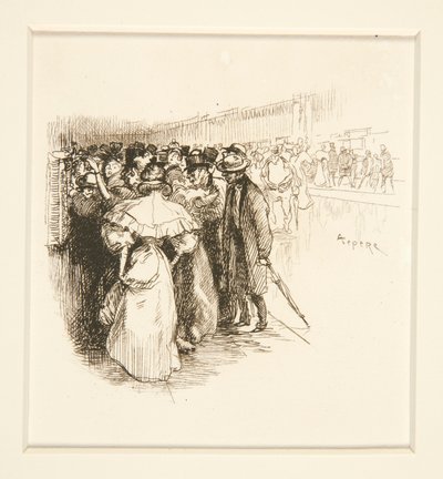 Multidão na bilheteria (?) de Auguste Lepere
