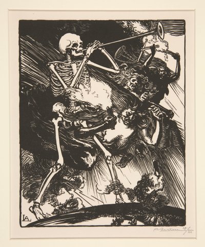 Morte e discórdia choverão na Terra, de A Guerra de 1914, primeira série, no. 7 de Auguste Lepere