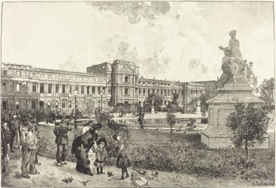 Les ruines du Palais des Tuileries avant leur demolition de Auguste Lepere