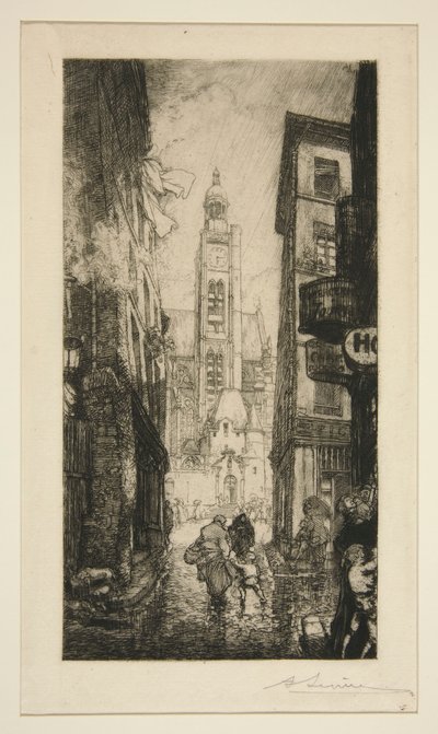 Rue de la Montagne Sainte-Genevi?ve, Paris de Auguste Lepere