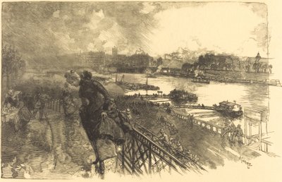 O Sena perto da Ponte Austerlitz de Auguste Lepere