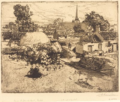 Vista de St.-Jean-de-Mont, Vendéia (Vue de St.-Jean-de-Mont, Vendéia) de Auguste Lepere