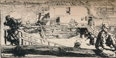 Barco de lavagem, 1915 de Auguste Louis Lepère