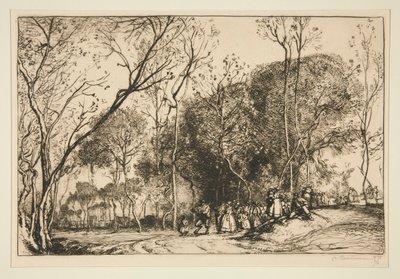 ?t? de la Saint-Martin, la noce qui passe (Verão em Saint-Martin, as Núpcias Passadas) de Auguste Lepere