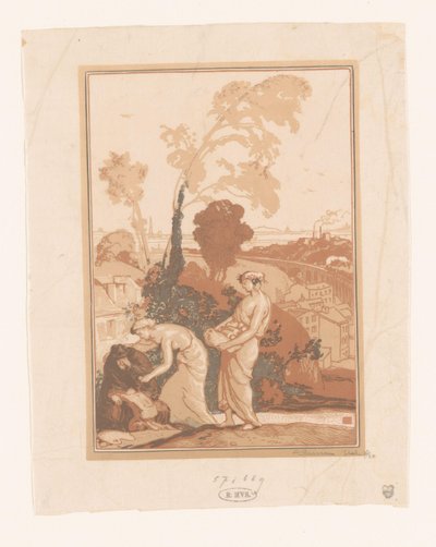 A música e a poesia ajudam o artista
La Musique et la Poesie secourant les Artistes de Auguste Lepère (signed by artist)