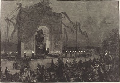 Funeral de Victor Hugo. A Vigília de Auguste Lepère after Henri Louis Scott