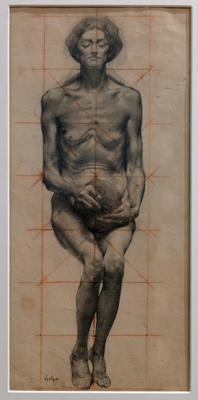 Estudo Corporal (lápis sobre papel) de Auguste Levêque