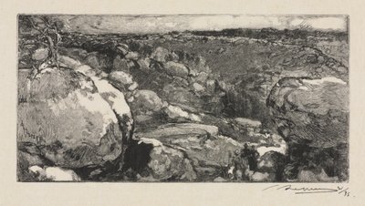 Floresta de Fontainebleau: O Circo de Long-Rocher de Auguste Louis Lepère