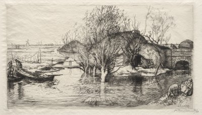 A cabana inundada de Auguste Louis Lepère