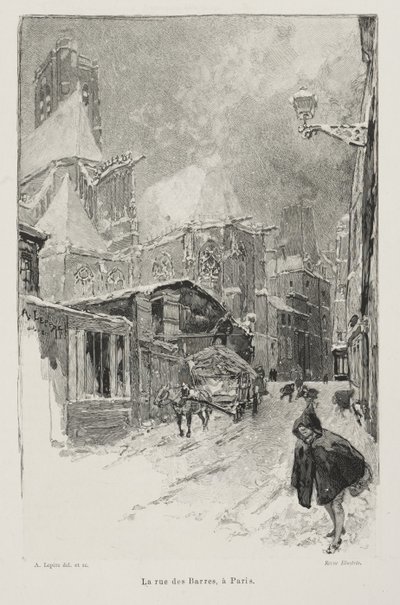 Rue des Barres, Paris de Auguste Louis Lepère