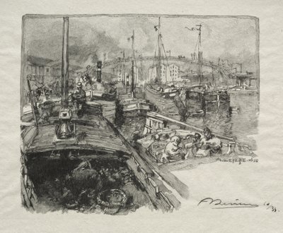 O Bassin de la Villette de Auguste Louis Lepère